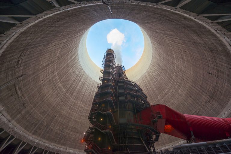 Huge and modern Power plant producing heat